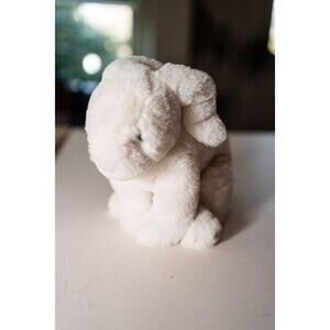 Jellycat White Bunny Rabbit Plush 7" Sitting Pink Nose Easter Lovey Ivory Cream